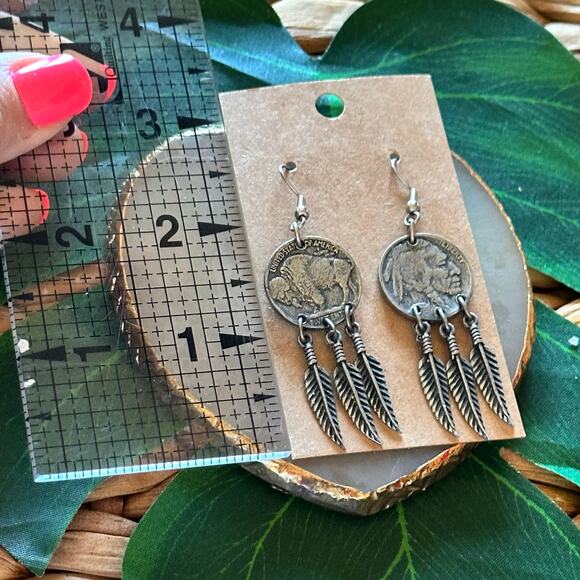 BOGO FREE SILVER BUFFALO COIN LIKE EARRINGS - Picture 4 of 6